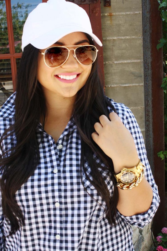 Gingham and a Baseball Cap