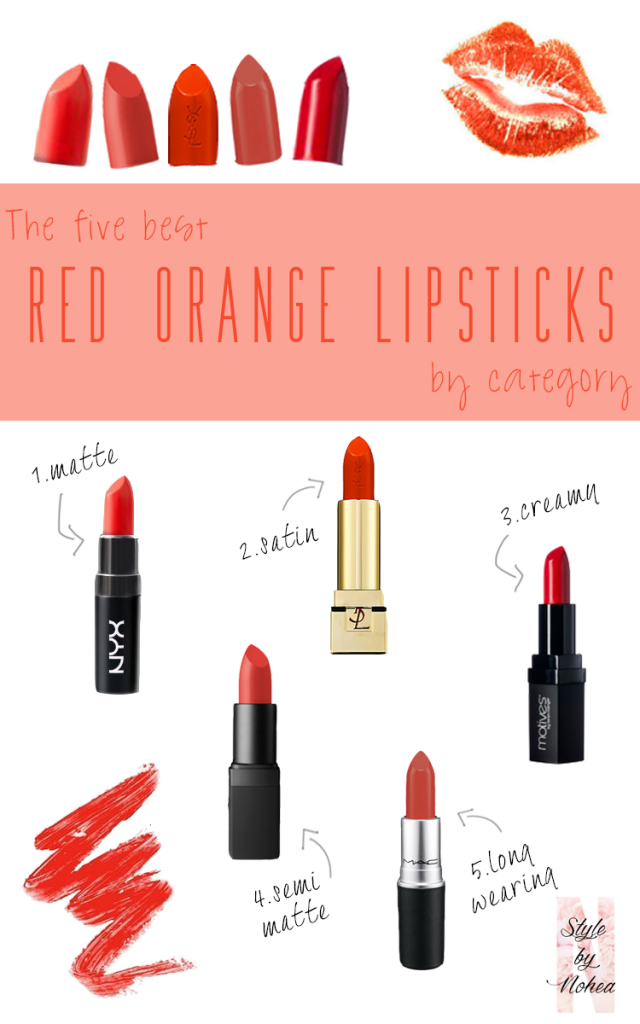 Five Best Red-Orange Lipsticks By Category