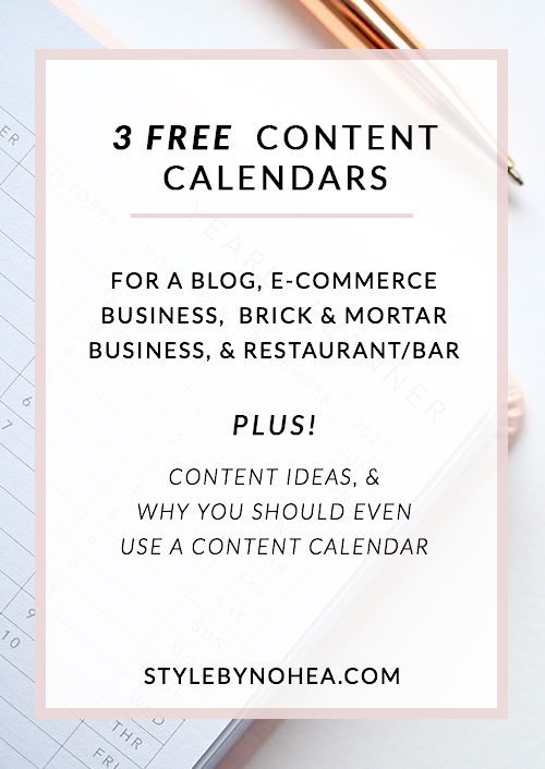 3 Different Free Content Calendars for Your Blog, e-Commerce Store, or Brick & Mortar Business!