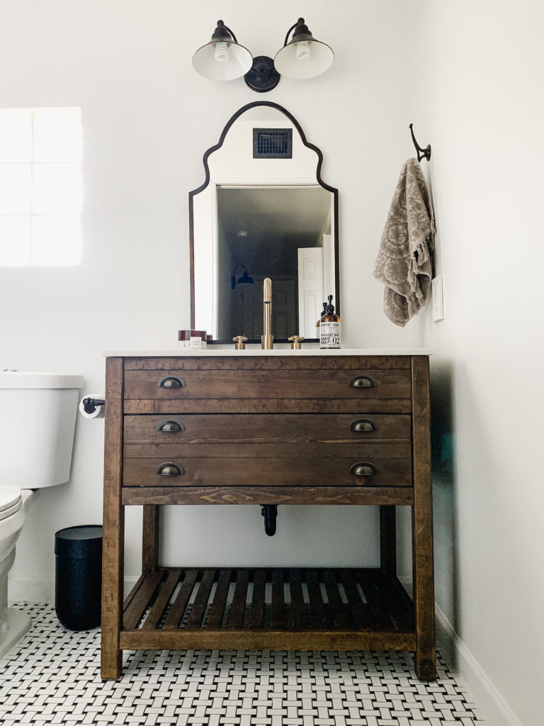 Mixing Traditional with Modern: Our Guest Bathroom Before & After Reveal