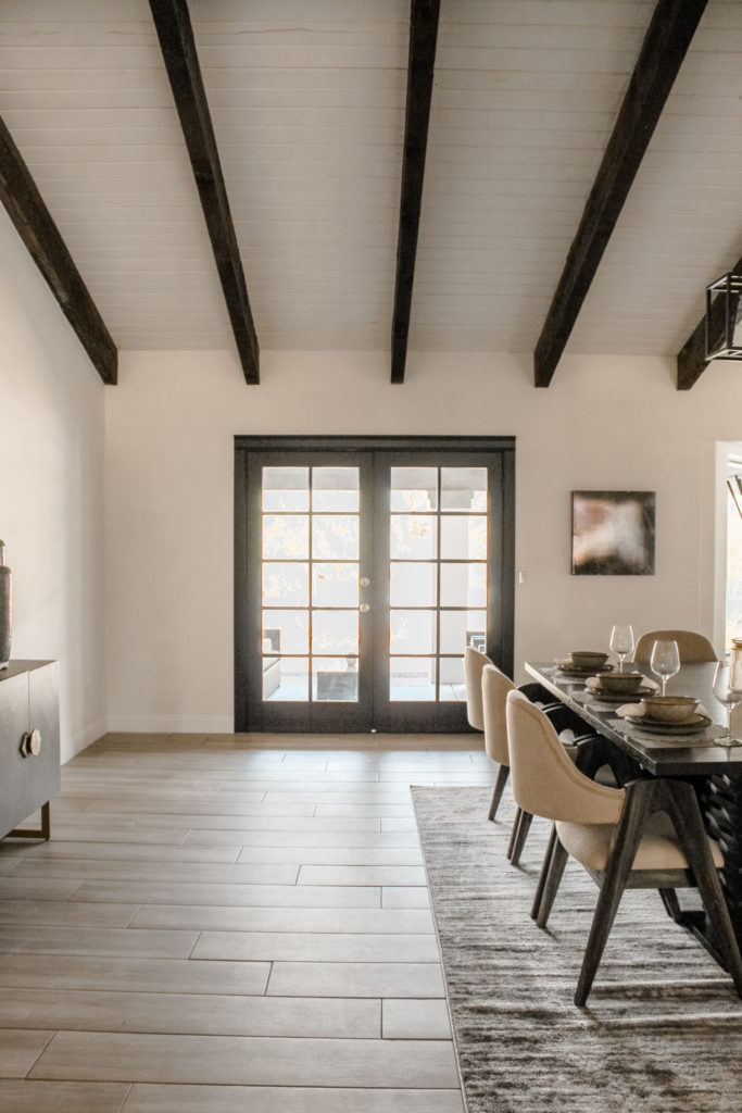 modern farmhouse wood beams