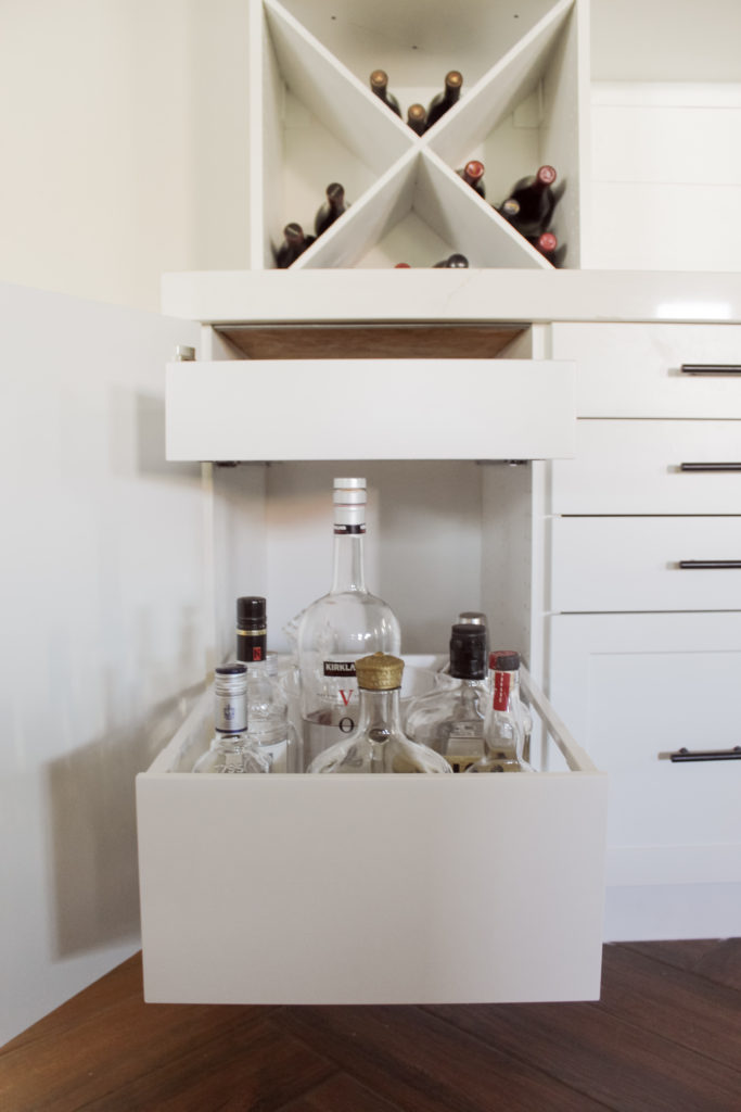 diy ikea semihandmade custom home bar wine fridge cabinets 1