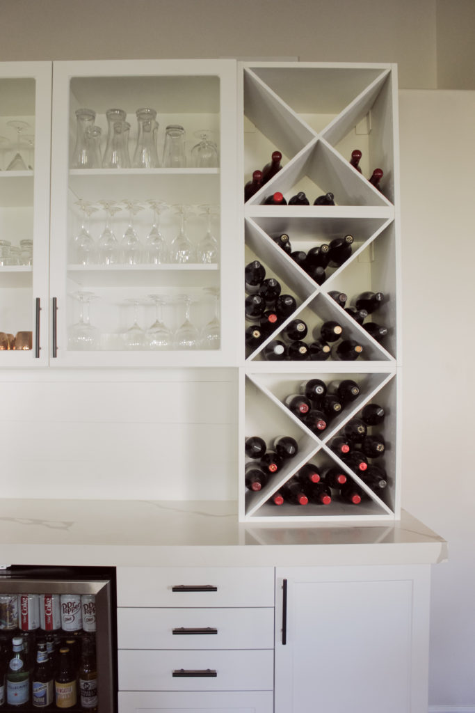 diy ikea semihandmade custom home bar wine fridge cabinets 1