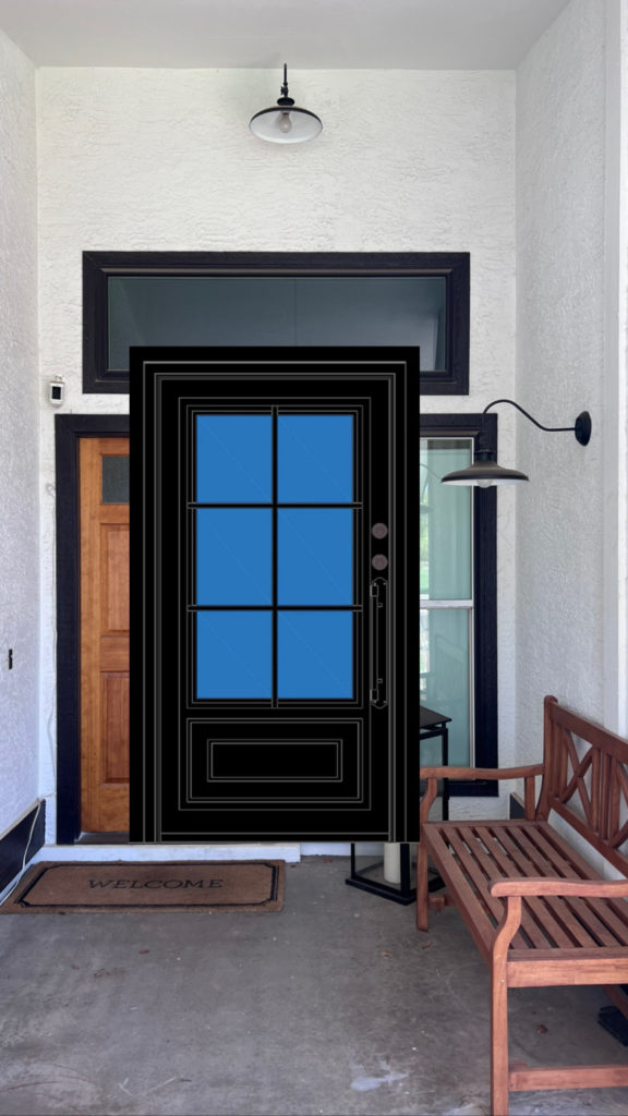 first impression ironworks arizona front entry custom designed black iron door 1