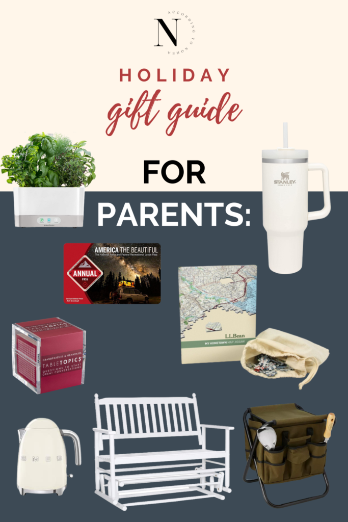 holiday christmas gift guide for parents and in laws